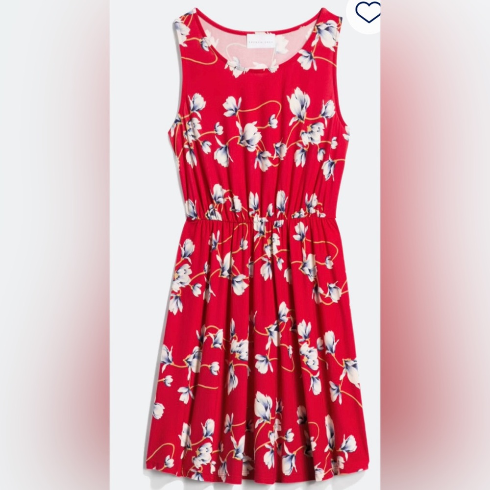 French Grey Evalynn Brushed Knit Red Dress (Size Large) - Excellent Condition